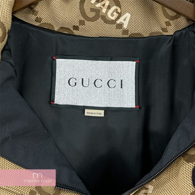 GUCCI×BALENCIAGA 2021AW The Hacker Project Hacker Jumbo GG Jacket 676426 ZAH7K グッチ×バレンシアガ ザハッカープロジェクト ジャンボGGジャケット ベージュ サイズ44 【220105】【中古-A】【me04】【mmmr05】 メンズのジャケット/アウター(その他)の商品写真