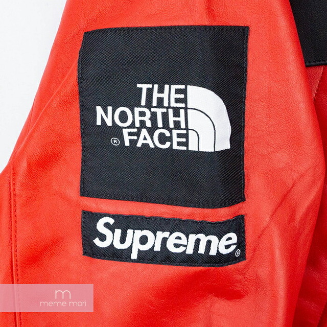 Supreme(シュプリーム)のSupreme×THE NORTH FACE 2018AW Leather Mountain Jacket NF0A3VJ8 シュプリーム×ザノースフェイス レザーマウンテンジャケット マウンテンパーカー フーデッドジップアップブルゾン レッド サイズL【191021】【新古品】【me04】 メンズのジャケット/アウター(その他)の商品写真