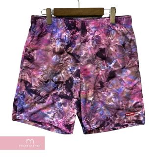 Supreme 2022SS Nylon Water Short Dyed Purple シュプリーム ナイロンウォーターショーツ ダイパーブル 水着 スイムショートパンツ ハーフパンツ 総柄染めプリント パープル サイズS 【220831】【新古品】【me04】(スラックス/スーツパンツ)