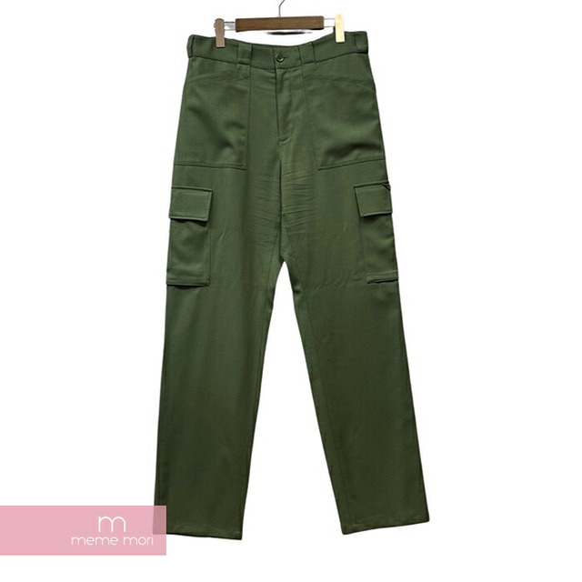 スラックス/スーツパンツLOUIS VUITTON 2022SS Soft Cargo Pants 1A9GNY ルイヴィトン ソフトカーゴパンツ ウールパンツ カーキ サイズ42 【220822】【-B】【me04】