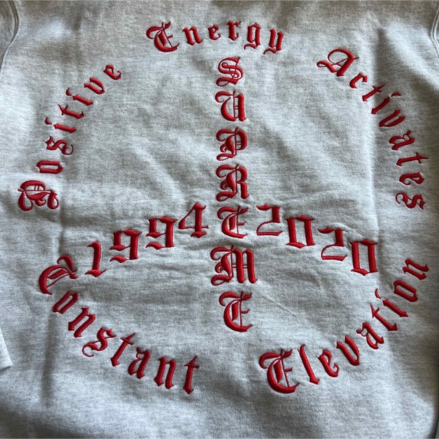 supreme peace hooded sweatshirt刺繍パーカーL 2022最新のスタイル