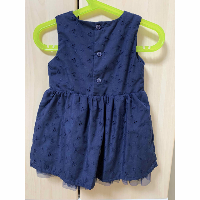 ＊美品＊ クラシックワンピース　90  ネイビー　キッズ　ベビー キッズ/ベビー/マタニティのキッズ服女の子用(90cm~)(ワンピース)の商品写真