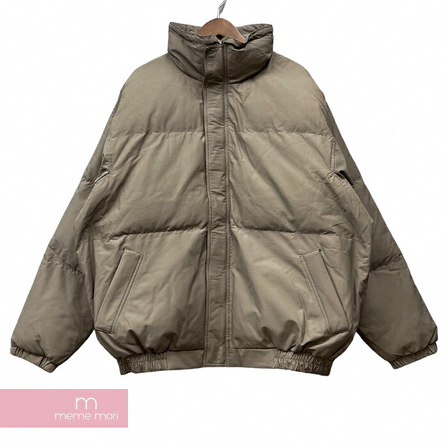 FEAR OF GOD ESSENTIALS Puffer Jacket Cement エッセンシャルズ パファージャケット 中綿ブルゾン セメント グレージュ サイズXL【221227】【新古品】【me04】