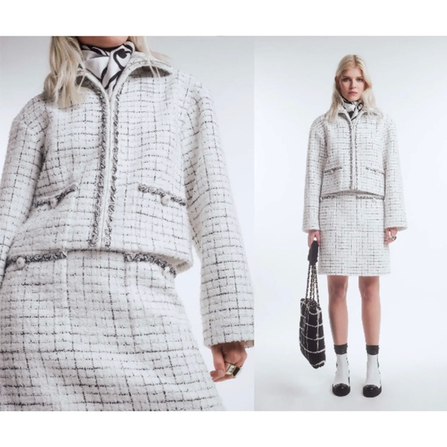 CHANEL - シャネル 新作CHANEL 21B ツイード ジャケット ココ CHANEL - シャネル 新作CHANEL 21B ツイード ジャケット ココ