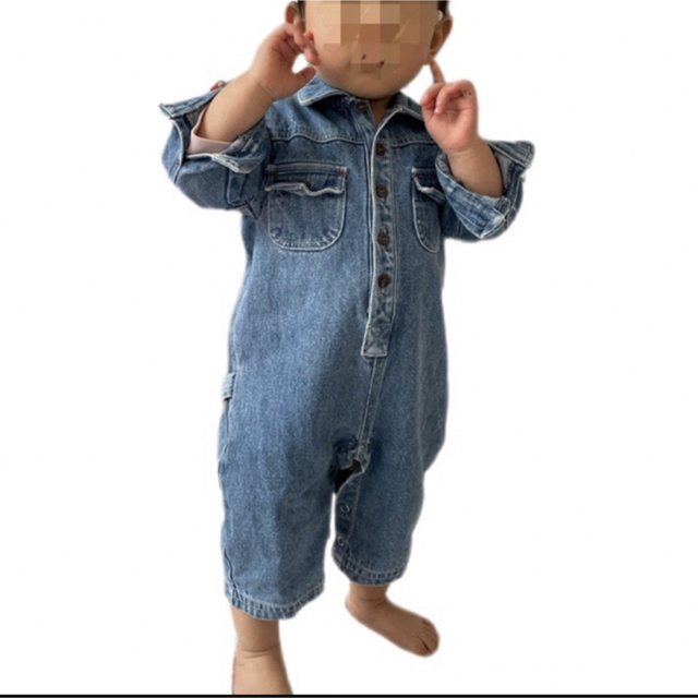 Levi's(リーバイス)のデニムつなぎ　6-12M LEVI'S 美品 キッズ/ベビー/マタニティのベビー服(~85cm)(パンツ)の商品写真