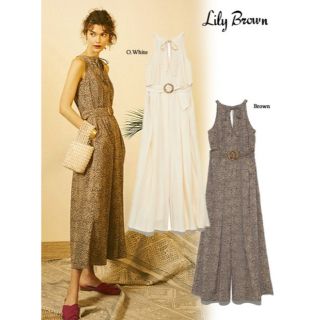 リリーブラウン(Lily Brown)の新品タグ付き lilybrown アメリカンスリーブロンパース(オールインワン)