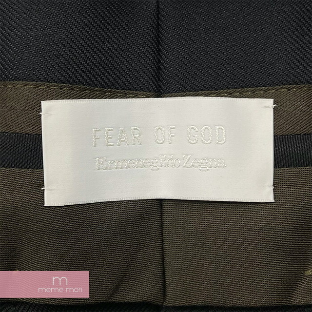 FEAR OF GOD×Ermenegildo Zegna 2020AW Wool Single Pleat Pants 8CFG17 75XCN2 フィアオブゴッド×エルメネジルドゼニア ウールシングルプリーツパンツ トラウザーズ パンツ スラックス 裾ジップ ブラック サイズ52【230402】【新古品】【me04】