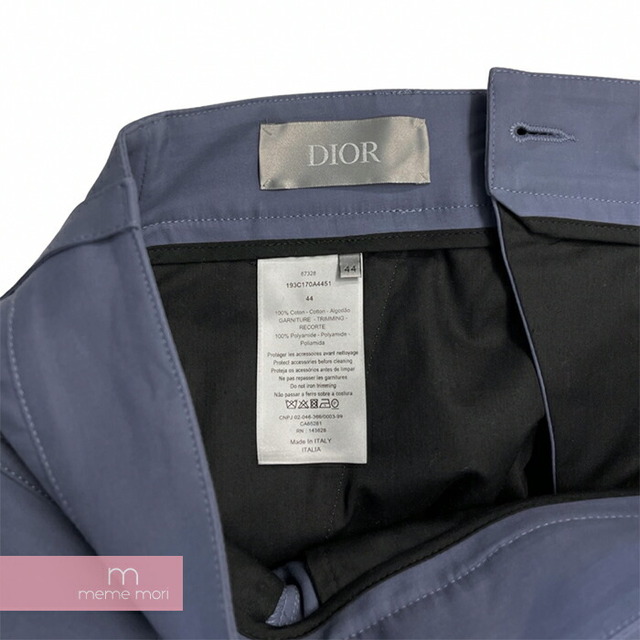 Dior Cotton Logo Pants 193C170A4451 ディオール コットンロゴパンツ CDバックル 裾ボタン ブルー サイズ44【230226】【-A】【me04】