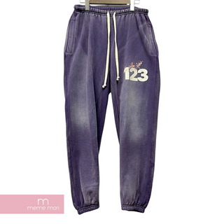 RRR123 RIVINGTON roi Rebis Core Sweatpants Of The Purple Robe リヴィントンロイレビス コアスウェットパンツ オブザパープルローブ ヴィンテージ加工 ロゴプリント パープル サイズ1【230208】【中古-A】【me04】(スラックス/スーツパンツ)