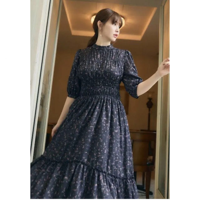 Her lip to - Herlipto Autumn Floral Tiered Long Dressの通販 Her lip to - Herlipto Autumn Floral Tiered Long Dressの通販