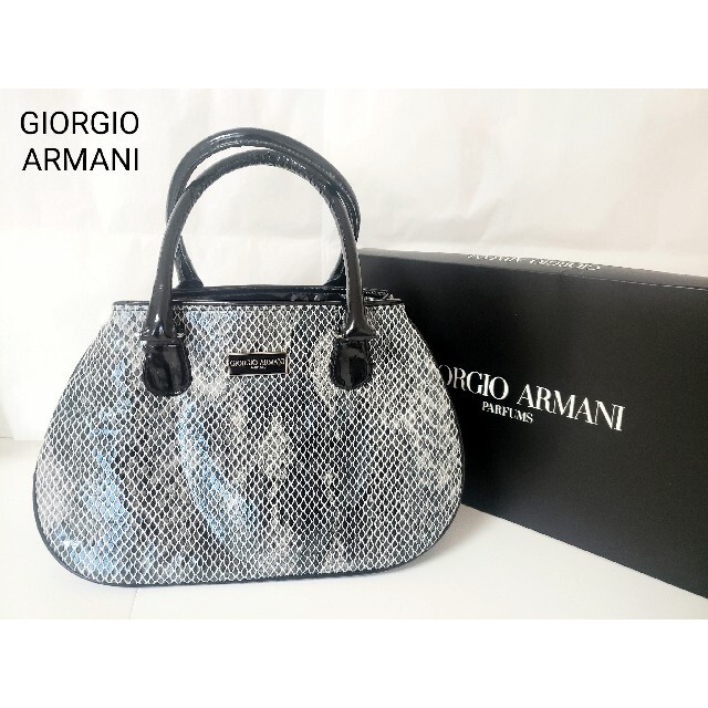 プチギフト アルマーニ パイソン柄 ハンドバッグ GIORGIO ARMANI 限定