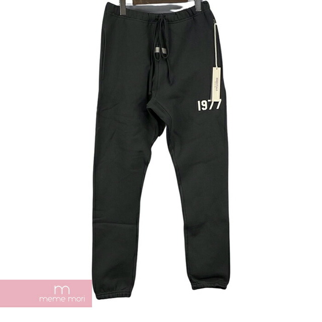 FEAR OF GOD ESSENTIALS 2022SS Sweat Pants Iron エッセンシャルズ スウェットパンツ 1977 フロッキーロゴ アイアン サイズL【220918】【新古品】【me04】