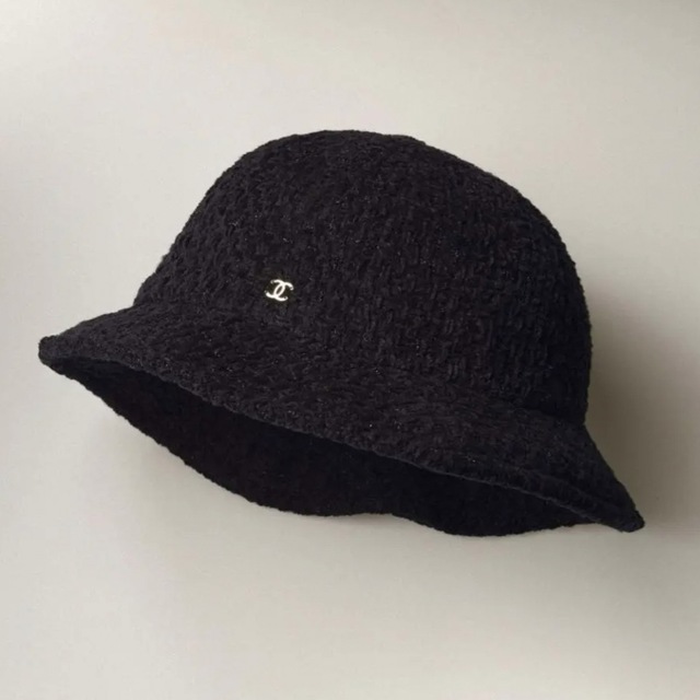 最前線の CHANEL - 22AW CHANEL ツイードクロシェハット ハット