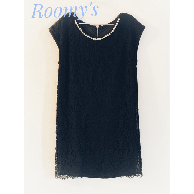 Roomy's ルーミーズ　極美品　ドレス　ワンピース　レース　パール