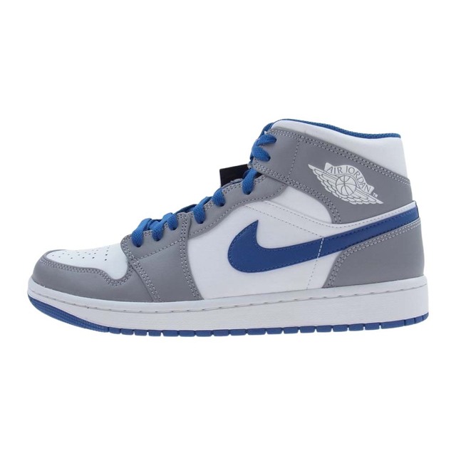 NIKE AIR JORDAN ナイキ ジョーダン スニーカー DQ8426-014  AIR JORDAN 1 MID TRUE BLUE エアジョーダン1 トゥルーブルー ミッド カット スニーカー  グレー×ホワイト×ブルー 28.0cm【新古品】【未使用】