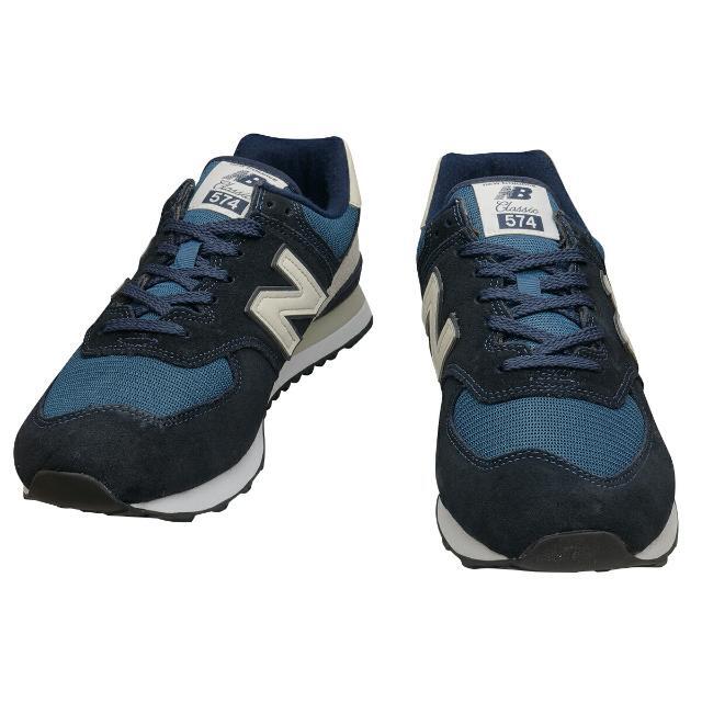 ニューバランス 574 ネイビー NEW BALANCE ML574BD2 幅4E（幅広）メンズ  スニーカー ランニングシューズ 1