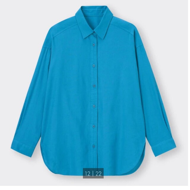 GU(ジーユー)のリネンブレンドオーバーサイズシャツ レディースのトップス(シャツ/ブラウス(長袖/七分))の商品写真