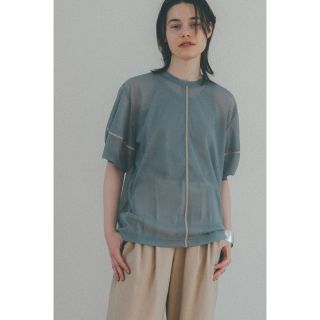 クラネ(CLANE)のSOLID SLEEVE SHEER S/S TOPS CLANE(シャツ/ブラウス(長袖/七分))