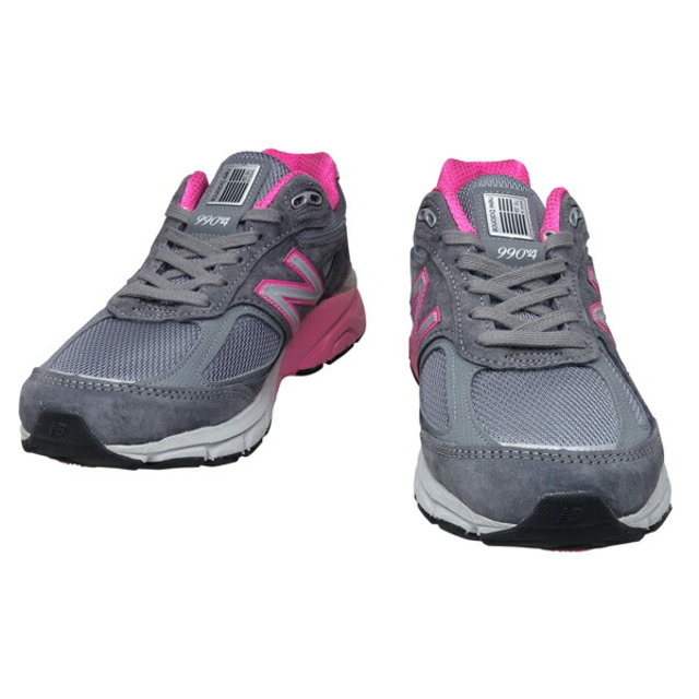 New Balance(ニューバランス)のニューバランス レディース W990GP4 【やや幅が狭い Width:B】 グレー / ピンク Width:B NEW BALANCE W990 グレー / ピンク 990【Made in U.S.A. 正規品】 ランニングシューズ レディースの靴/シューズ(スニーカー)の商品写真