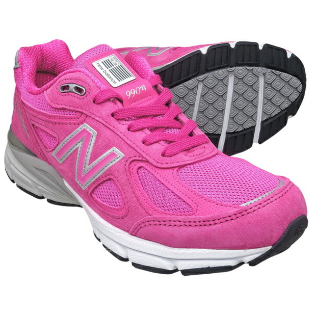 New Balance(ニューバランス)のニューバランス レディース W990KM4 【やや幅が狭い Width:B】 ピンク Width:B NEW BALANCE W990 ピンク 990【Made in U.S.A. 正規品】 ランニングシューズ レディースの靴/シューズ(スニーカー)の商品写真