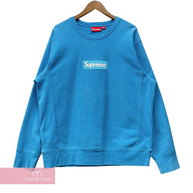 Supreme 2018AW Box Logo Crewneck Bright Royal シュプリーム ボックスロゴクルーネックスウェット ブライトロイヤル トレーナー ブルー サイズL【230312】【-C】【me04】