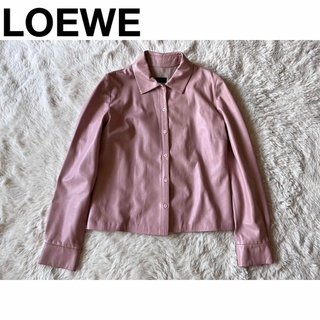 LOEWE - ロエベLOEWE ピンク レザー 本皮革 シャツ ジャケット