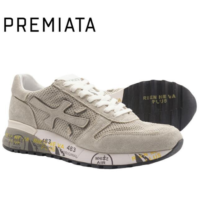 【PREMIATA MICK 5687】 プレミアータ ミック グレー ベージュ メンズスニーカー