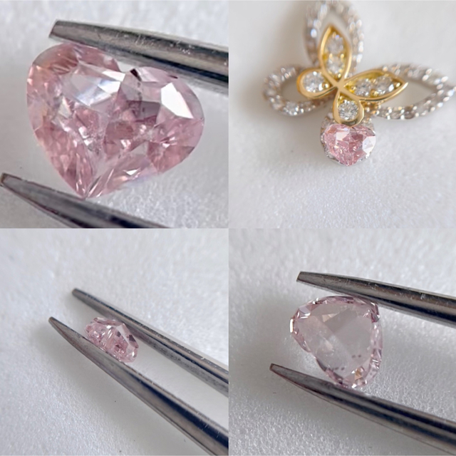 0.257ct  SI-2 天然ピンクダイヤモンドルース　FANCY PINK 8