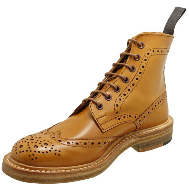 トリッカーズ カントリーブーツ レザーソール（ナチュラル仕上げ） エイコンアンティーク Tricker's M2508 MALTON （Acorn  Antique) UK規格 ◇MADE IN ENGLAND◇ 【格安SALEスタート】