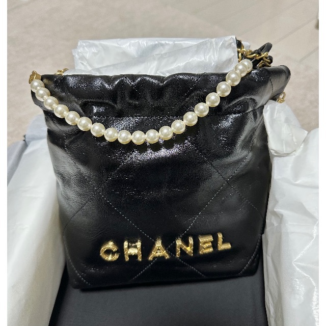 Chanelシャネル 22バッグミニ　パール　ジェニーショルダーバッグ