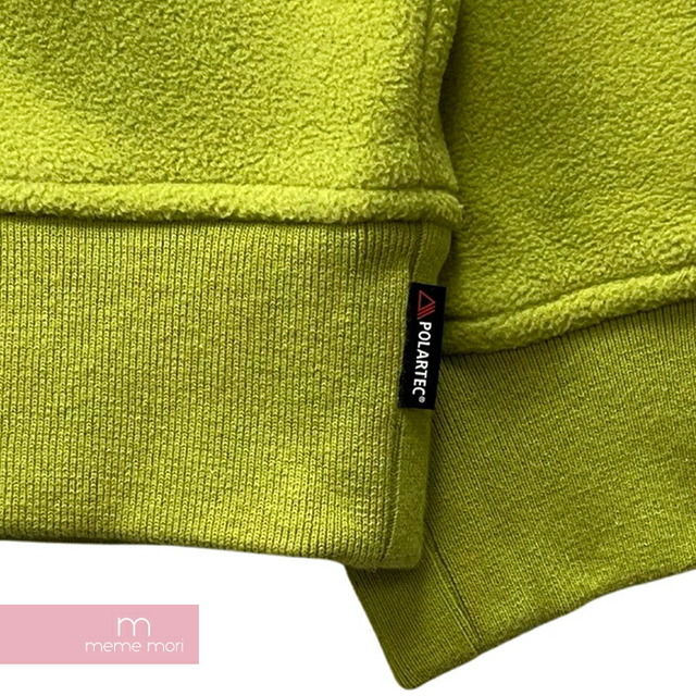 Supreme 2017AW Polartec Hooded Sweatshirt Acid Green シュプリーム ポーラテックフーデッドスウェットシャツ アシッドグリーン プルオーバーパーカー フリース スモールボックスロゴ ライトグリーン サイズL【220620】【新古品】【me04】