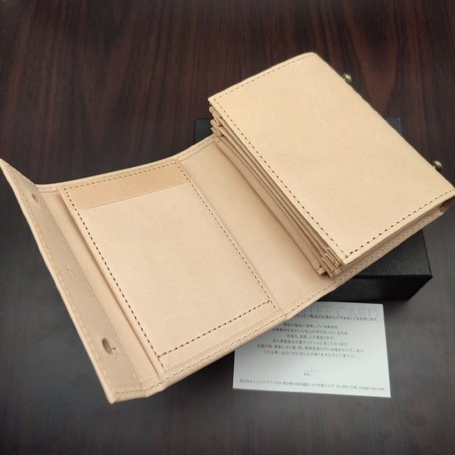 新品未使用】エムピウ ミッレフォッリエ2 TAN27 ヌメ革オールレザー