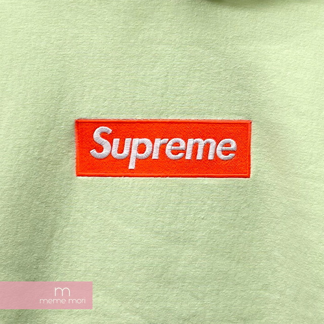 Supreme 2017AW Box Logo Hooded Sweatshirt Peal Lime シュプリーム ボックスロゴフーデッドスウェットシャツ パールライム プルオーバーパーカー ライムグリーン サイズM【220613】【新古品】【me04】