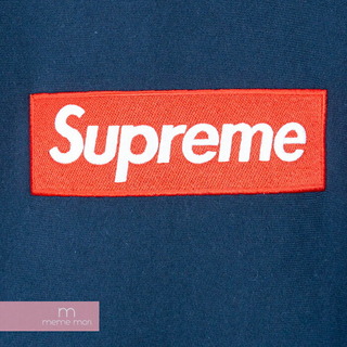 Supreme 2016AW Box Logo Hooded Sweatshirt シュプリーム ボックスロゴフーデッドスウェットシャツ プルオーバーパーカー ネイビー サイズS【221111】【新古品】【me04】