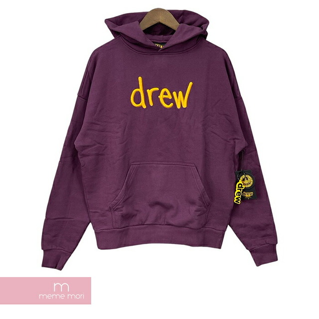 Drew House 2021AW Scribble Hoodie Berry ドリューハウス スクライブルフーディ ベリー プルオーバーパーカー 刺繍ロゴ パープル サイズS 【220218】【新古品】【me04】パーカー