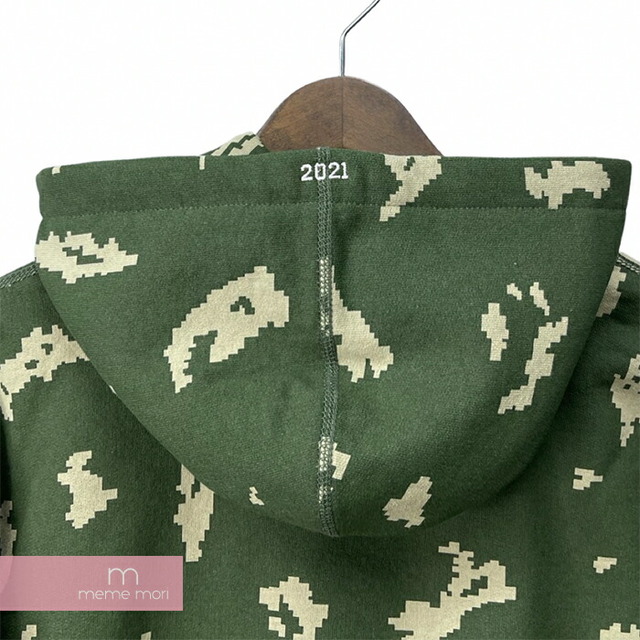 Supreme 2021AW Box Logo Hooded Sweatshirt Olive Russian Camo シュプリーム ボックスロゴフーデッドスウェットシャツ プルオーバーパーカー オリーブロシアンカモ サイズXXL【211220】【新古品】【me04】