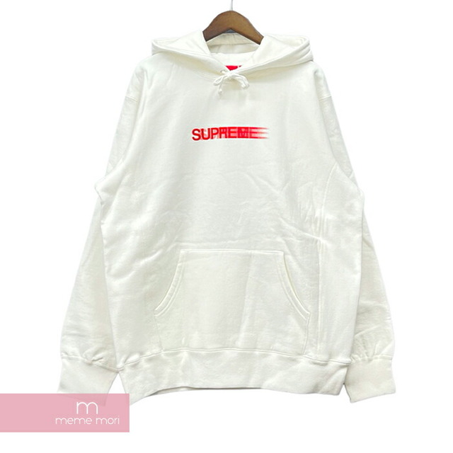 Supreme 2016SS Motion Logo Hooded Sweatshirt シュプリーム モーションロゴフーデッドスウェットシャツ プルオーバーパーカー ロゴプリント ホワイト サイズXL 【211218】【新古品】【me04】