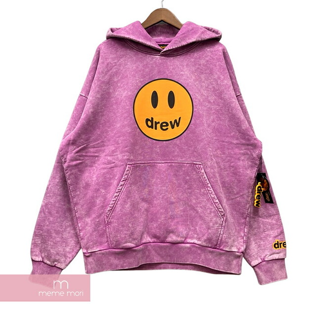 パーカーDrew House 2022AW Mascot Hoodie Washed Grape ドリューハウス マスコットフーディ ウォッシュドグレープ プルオーバーパーカー スマイリープリント ウォッシュ加工 パープル サイズXS【230403】【新古品】【me04】