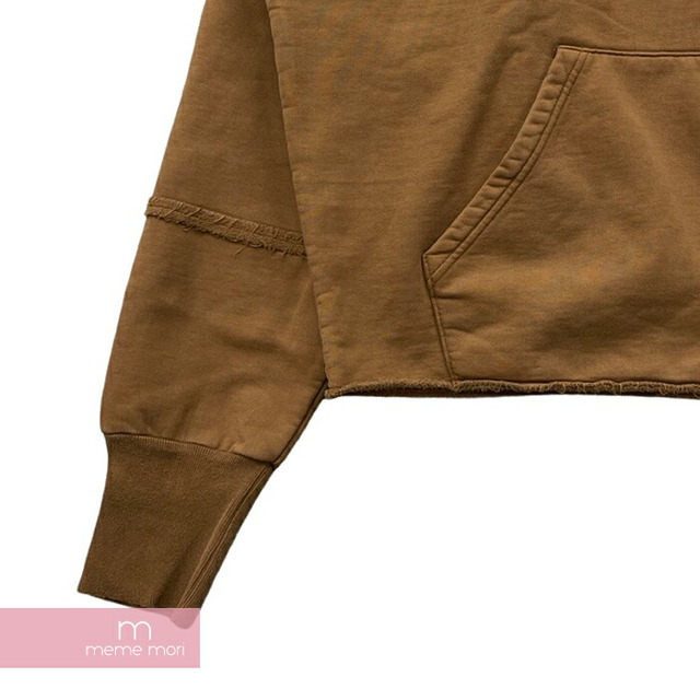 Drew House 2022SS Deconstructed Mascot Hoodie Brown ドリューハウス デコンストラクテッドマスコットフーディ プルオーバーパーカー リメイク スマイリープリント カットオフ ブラウン サイズM【230221】【新古品】【me04】