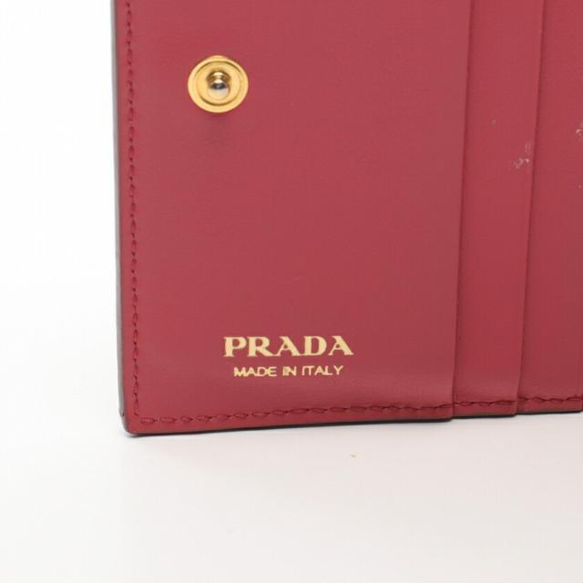 PRADA(プラダ)の 二つ折り財布 レザー ベージュ ロゴ金具 レディースのファッション小物(財布)の商品写真