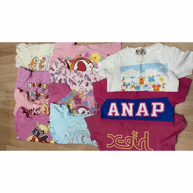 アンパンマン(アンパンマン)のアンパンマン　Tシャツ　セット キッズ/ベビー/マタニティのキッズ服女の子用(90cm~)(Tシャツ/カットソー)の商品写真