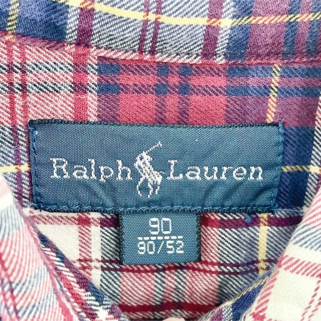 Ralph Lauren(ラルフローレン)の【美品】Ralph Lauren チェックシャツ 90 キッズ/ベビー/マタニティのキッズ服男の子用(90cm~)(ブラウス)の商品写真