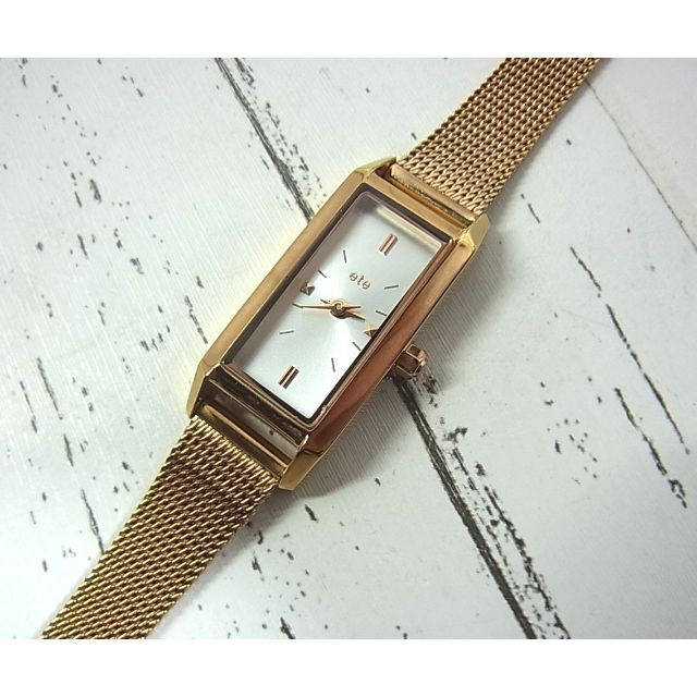 ete(エテ)の正規　美品　エテ ete レクタングルフェイス メッシュベルト 腕時計 アナログ レディースのファッション小物(腕時計)の商品写真