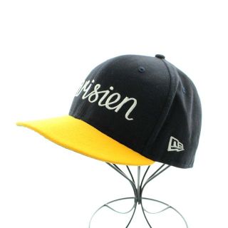 メゾンキツネ(MAISON KITSUNE')のMAISON KITSUNE × NEWERA キャップ 59.6cm 紺 黄(キャップ)