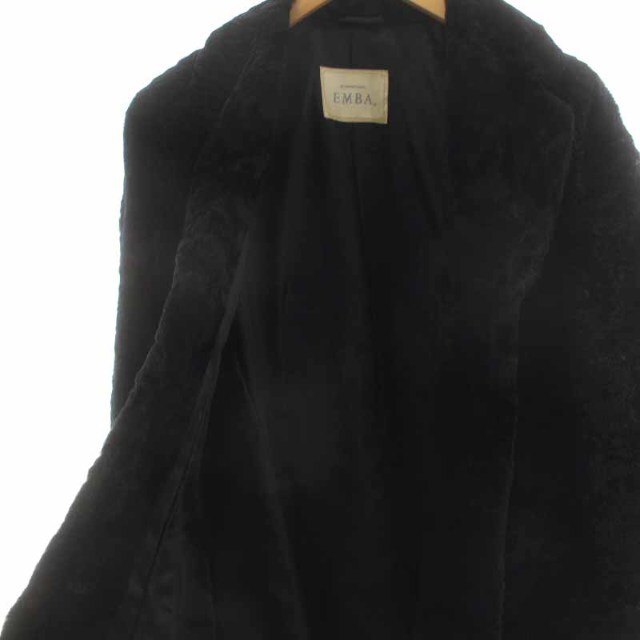 EMBA シルキーラムリアルファージャケット 毛皮コート 13 L 黒 6