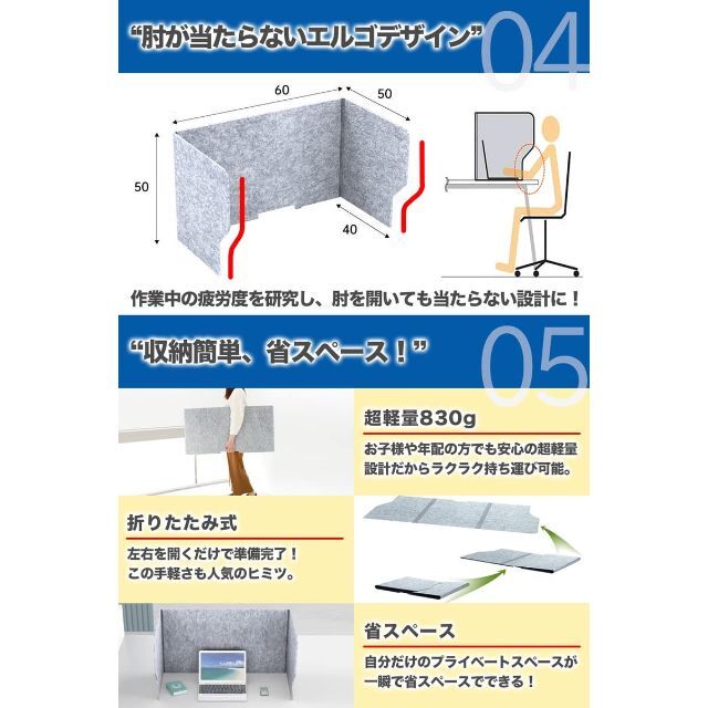 ETLIFE 防音 吸音 パーテーション 吸音ブース 防音ブース 防音ボックス