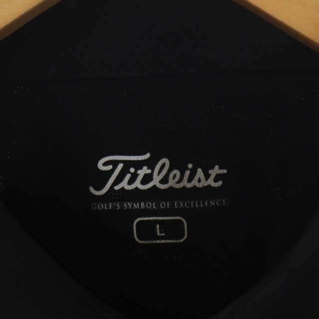 Titleist(タイトリスト)のタイトリスト TITLEIST ポロシャツ ボタンダウン 半袖 総柄 L 黒  メンズのトップス(ポロシャツ)の商品写真