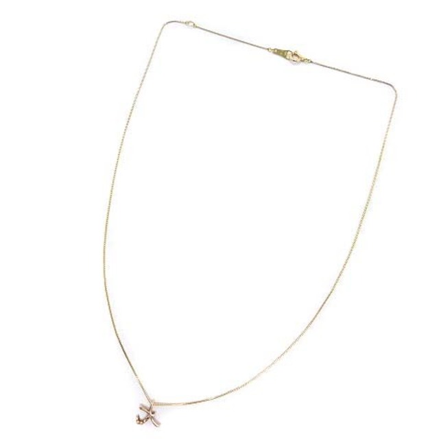 アガット ネックレス ペンダント イニシャル K ダイヤモンド 0.03ct