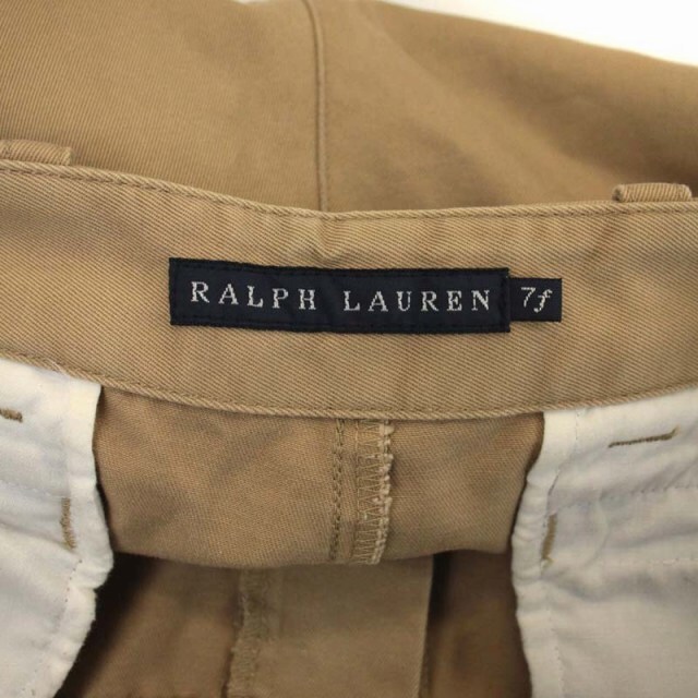 Ralph Lauren(ラルフローレン)のラルフローレン パンツ フレア ワイド ボタンフライ コットン 7f ベージュ メンズのパンツ(スラックス)の商品写真