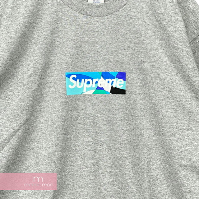 Supreme×Emilio Pucci 2021SS Box Logo Tee シュプリーム×エミリオプッチ ボックスロゴTシャツ 半袖カットソー プリント ブラック×ブルー サイズM【210621】【新古品】【me04】